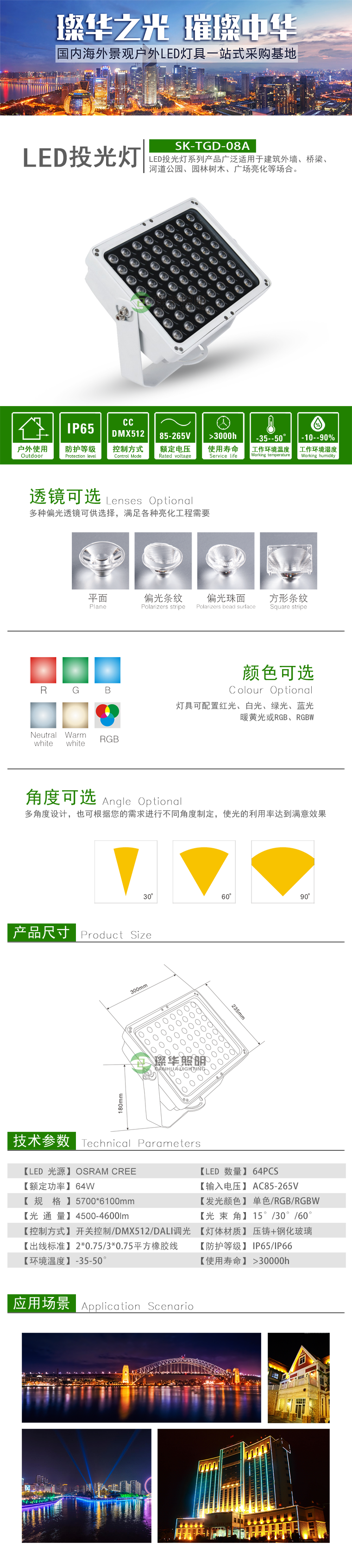 LED投光燈 SK-TGD08